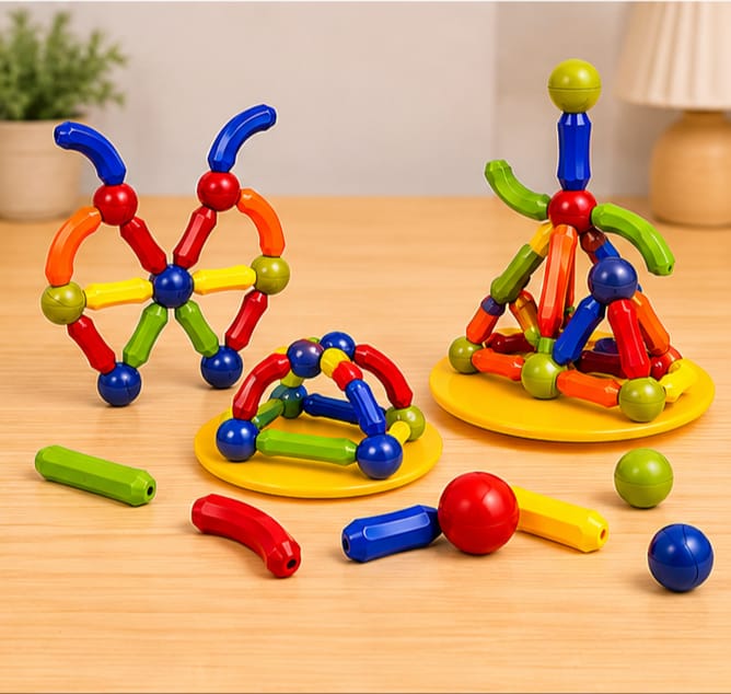 36 Pieces Magnetic Construction Building Set For Kids | Educational STEM Learning Toy