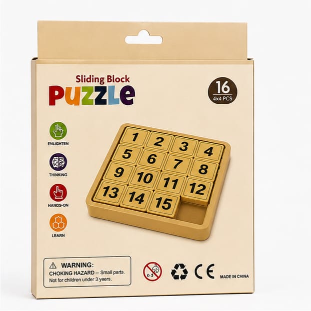 Sliding Block Puzzle Game For Kids | Educational Brain Teaser Toy
