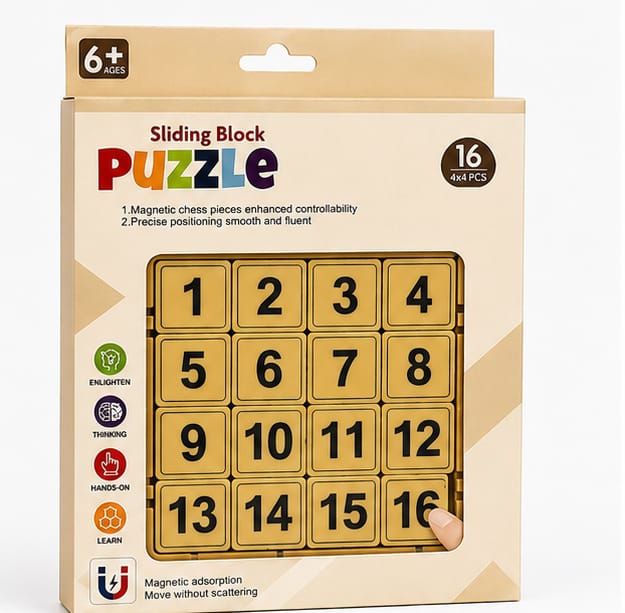 Sliding Block Puzzle Game For Kids | Educational Brain Teaser Toy