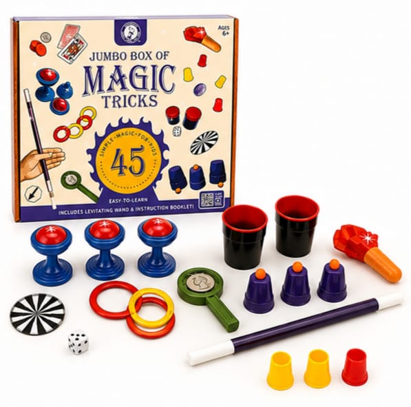 45 Magic Tricks Set For Kids | Jumbo Magic Box Educational Fun Game