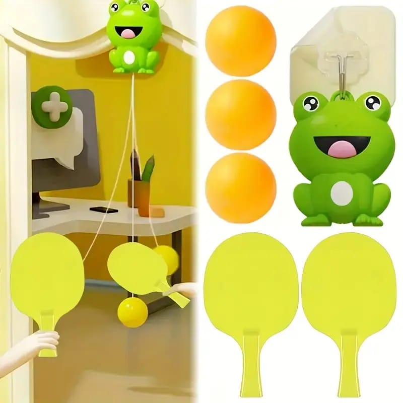 Hanging Table Tennis Trainer Set for Kids – Portable Indoor Ping Pong Game