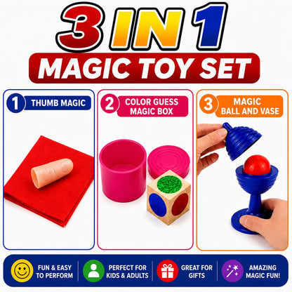 3 in 1 Magic Tricks Combo – Learn & Perform Magic Set