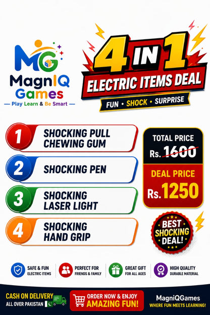 4-in-1 Ultimate Electric Shock Prank Toy Set – Funny Gag Gift Bundle
