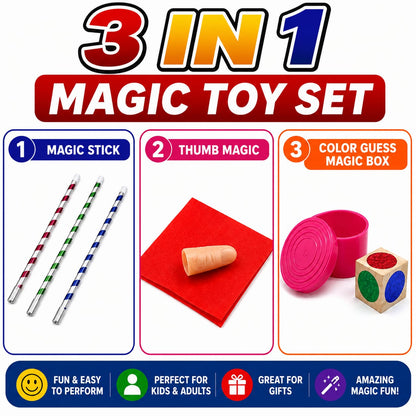 3 in 1 Magic Toy Set – Classic Magic Tricks Combo
