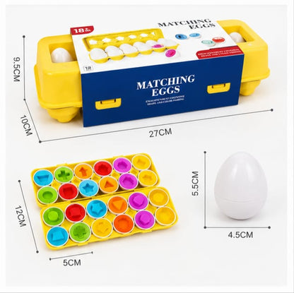 Matching Eggs Shape Sorting Game For Kids | Educational Learning Toy Set
