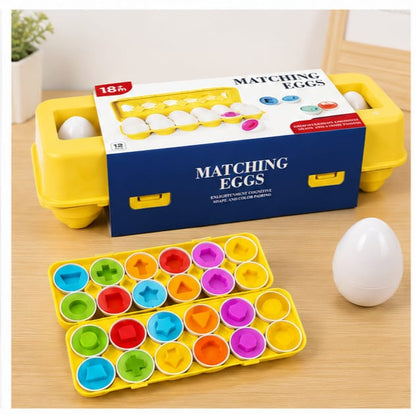 Matching Eggs Shape Sorting Game For Kids | Educational Learning Toy Set