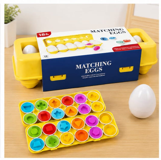 Matching Eggs Shape Sorting Game For Kids | Educational Learning Toy Set