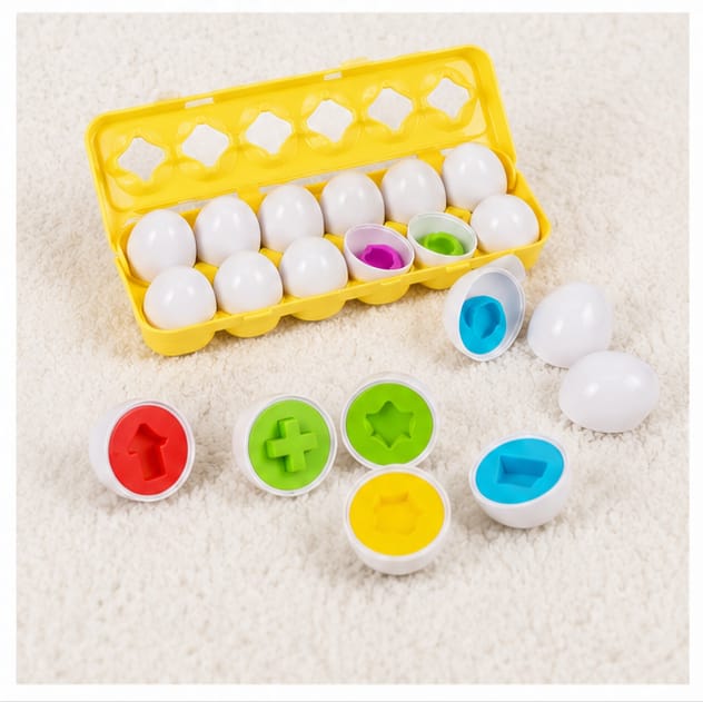 Matching Eggs Shape Sorting Game For Kids | Educational Learning Toy Set