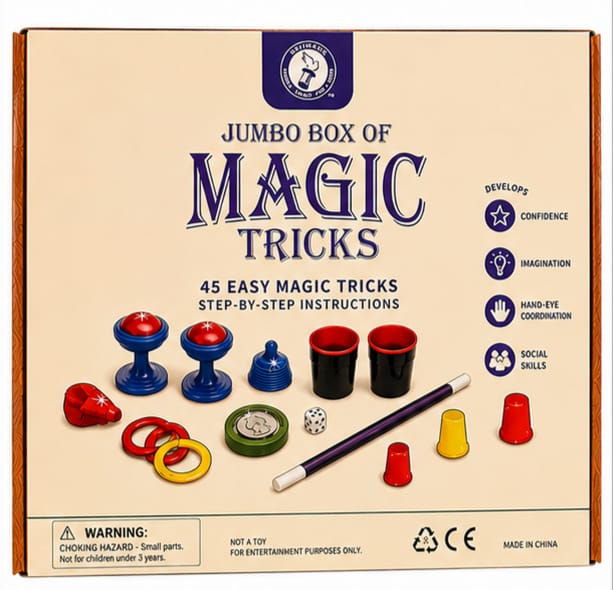45 Magic Tricks Set For Kids | Jumbo Magic Box Educational Fun Game