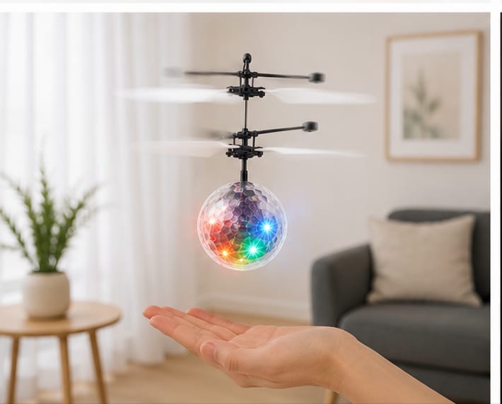 Flying Induction Ball Toy For Kids | USB Rechargeable Hand Controlled Drone Ball