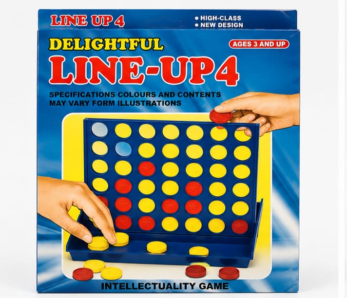 Line Up 4 Board Game For Kids | Educational Strategy & Thinking Puzzle Game