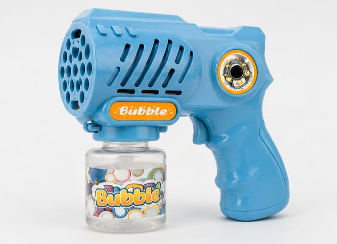 Kids Automatic Bubble Gun Toy | Cartoon Bubble Blaster With LED Lights