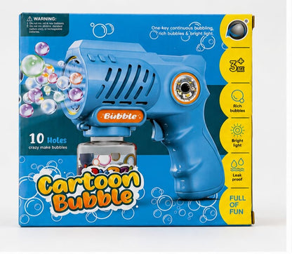 Kids Automatic Bubble Gun Toy | Cartoon Bubble Blaster With LED Lights