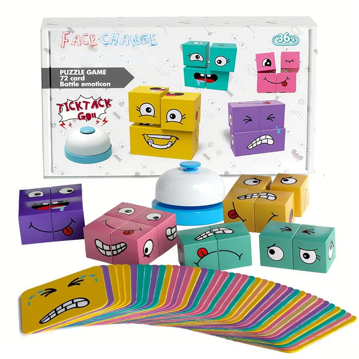 Face Change Puzzle Matching Cube Game For Kids