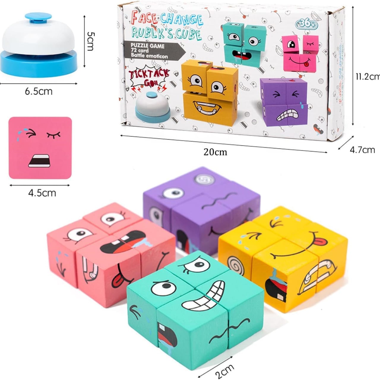 Face Change Puzzle Matching Cube Game For Kids