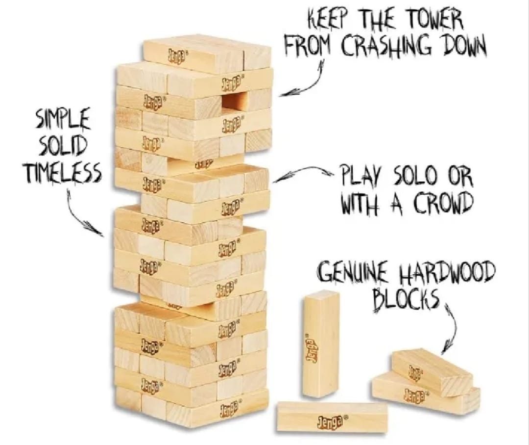 Classic Wooden Jenga Stacking Tower Game
