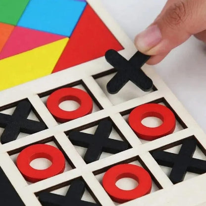 3 In 1 Wooden Puzzle Board Educational Game