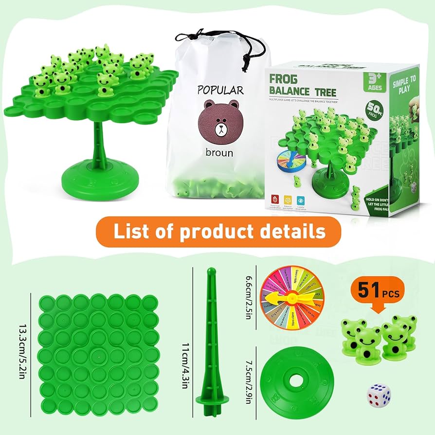 Frog Balance Tree Game For Kids | Educational Strategy & Balancing Toy Set