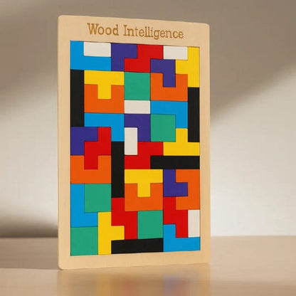 2-in-1 Wooden Tangram & Tetris Puzzle Bundle – Boost Mind Development & Creativity