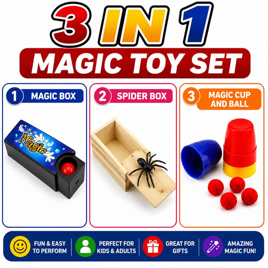 3 in 1 Magic Surprise Set – Mystery Tricks Collection