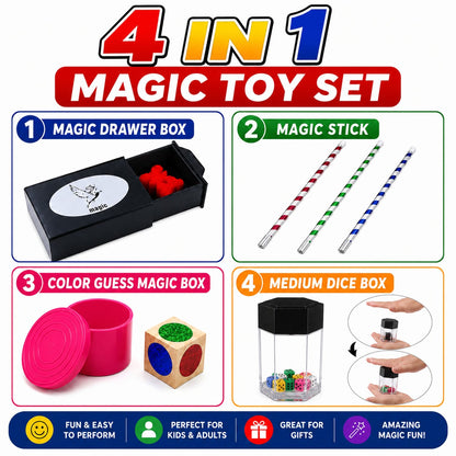 4 in 1 Magic Toy Set – Premium Magic Tricks Combo Pack
