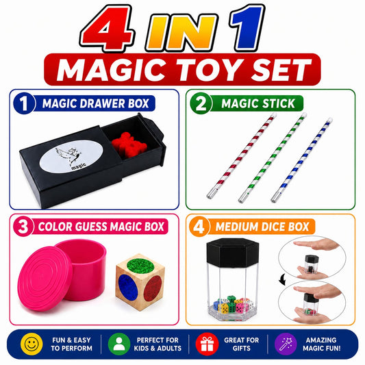 4 in 1 Magic Toy Set – Premium Magic Tricks Combo Pack